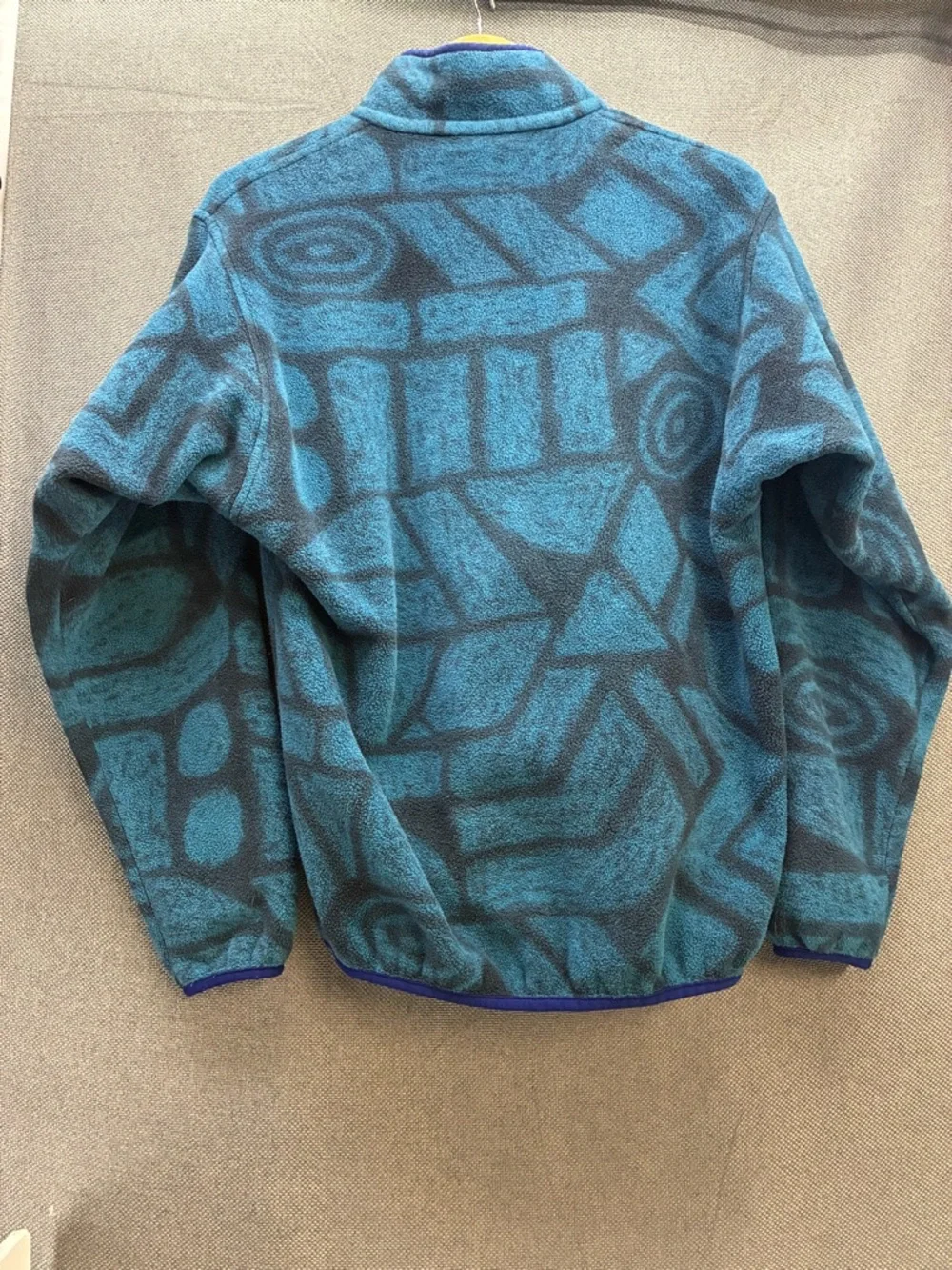 2015 PATAGONIA SYNCHILLA SNAP-T PULLOVER, SHALE/NAVY ABSTRACT PRINT RETIRED/RARE - Picture 15 of 16